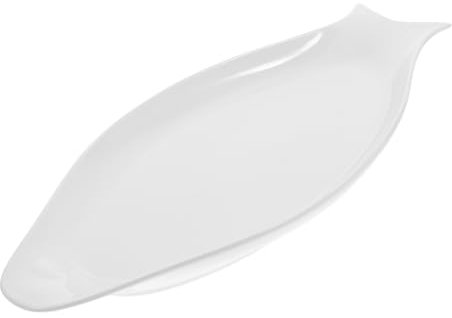 Genérico Plato De Cerámica Ovalado De 16 Pulgadas Para Pescado Diseño Relieve Vajilla De Hotel Para Servir Casa y Restaurantes Decoración Elegante