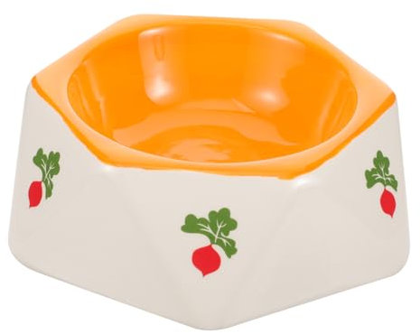 Happyyami Animal Ceramic Bowl Pet Food Bowl for Small Pets Guinea Pig Hamster Rabbit Heavy Duty Non-slip Easy to Clean