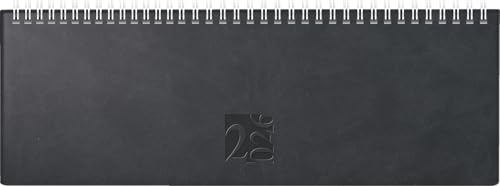 rido/idé Agenda transversal 2026 - En cuir synthétique - Noir - 307 x 105 mm