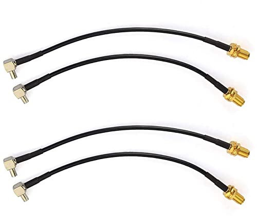 MVOSJFIE 4G Antenna SMA Female to TS9 Male Adapter Cable 15cm 4PCS for External Antenna Router E5372 E5577 E5786 E5787