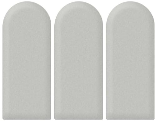 Lot de 3 Panneaux muraux rembourrés ovales, Autocollants pour tête de lit, décoration Murale Moderne, Anti-Collision, pour Chambre à Coucher, Salle de Jeux (Couleur : Gris, Taille