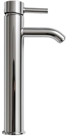 Rubinetto Bagno per Lavabo Alto in Acciaio Inox | Rubinetto Miscelatore Acqua Fredda e Calda Monocomando