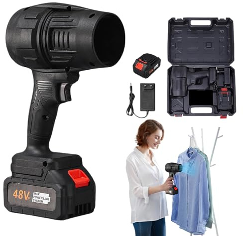 Wireless Leaf Blower, Patio Cleaning Vacuum, Portable Leaf Blower Air Vacuum Cleaner for Garden Lawn Driveway Outdoor Car Grass Snow, Battery & Charger Included
