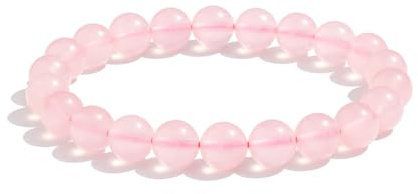 Felicidade Naturligt rosa kvartsarmband för barn - 8 mm pärlor - äkta halvädelsten - bekvämt armband, mild energi och litoterapi