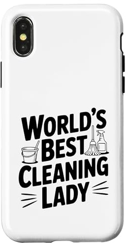 World's Best Cleaning Lady Quote for Housekeeper Case for iPhone X/XS