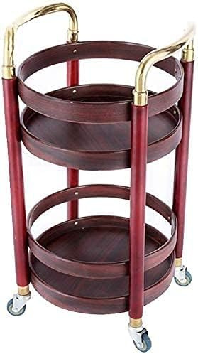 Carrello multifunzionale a 2 livelli con vassoio in legno guide di protezione da cucina organizer mobile per sala da pranzo e uso domestico