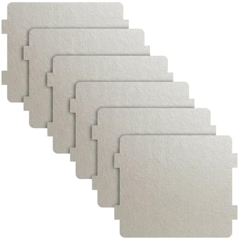 6 Placas Mica Microondas 118x99mm Universal Recortables Resistentes Calor | Cubierta guia ondas repuesto, horno, disco, accesorios reparacion, guia microonda, ondas, cocina reparar, placa ondas