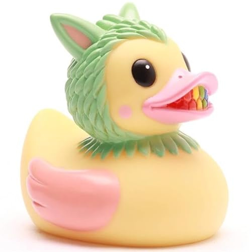 Duckshop I Badeente Quakiboo XXL -gelb- I Quietscheente I Quietscheentchen L: 25 cm I Geschenk für Fantasy-Fans I Präsent für Sammler