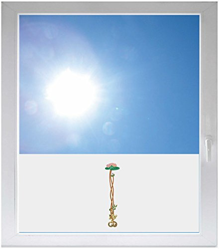 INDIGOS UG - Fensterfolie Blickdicht Lotusblumen Tribal Ornament Pflanze - 800x500 mm - Sonnenschutzfolie Fenster - Sichtschutzfolie Fenster Bad, Küche, Fenster, Milchglasfolie