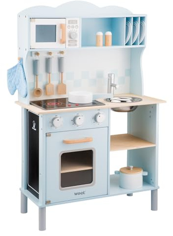 New Classic Toys Kitchenette-Modern-Electric Cooking, Colore Blu, 11065