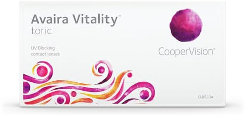 Coopervision Avaira Vitality Torische Monatslinsen weich, 6 Stück / BC 8.5 mm / DIA 14.5 mm / CYL -0.75 / ACHSE 90 / -3.25 Dioptrien