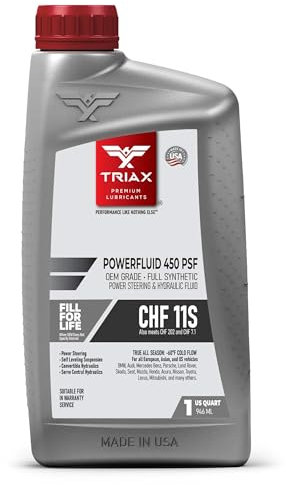 TRIAX Powerfluid 450 CHF 11S, CHF 202 und CHF 7. 1 SPEC, OEM Grade, Vollsynthetische Flüssigkeit (grün) für Servolenkung, Hydropneumatische Federung, Zentralverriegelung, Traktionskontrolle (1 Quart)