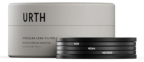 Urth 82mm 3-in-1 Lens Filter Kit (Plus+) — Neutral Density ND8, ND64, ND1000, 20-Layer Nano-Coated, Ultra-Slim Camera Lens Filters