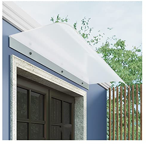 Door Window Canopy, Outdoor Shelter Garden Canopy Balcony Awning Polycarbonate Board UV Rain Snow Protection Perfect Decoration MAHFEI (Color : B- Facade installation, Size : 40x120cm)