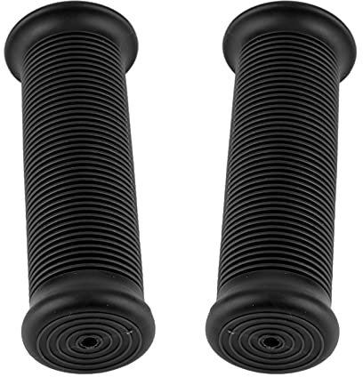 Tyenaza Coppia di Manopole per Moto da 2,5 cm, Impugnatura per Manubrio Universale in TPU Vintage Adatto per Manopole Moto 25mm (Nero)