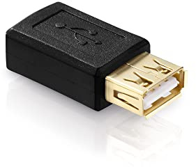 conecto USB 2.0 Adapter Micro USB Buchse USB-A Buchse vergoldet | Verbindet USB Geräte mit Micro USB und USB-A Anschluss für flexible Nutzung