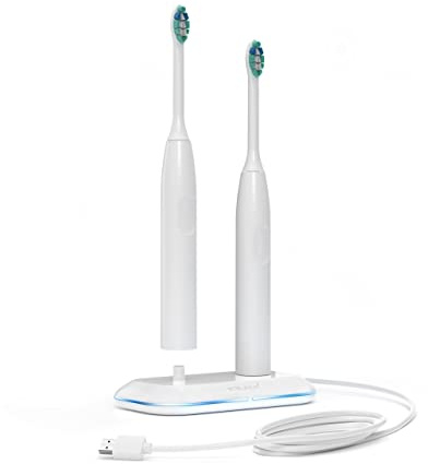 Galvanox Dual Toothbrush Charger for Philips Sonicare Electric Toothbrushes - Replacement for HX6100 Works with Protective Clean 4100, 6100, Kids models & More (Waterproof Charging Base) 2-in-1