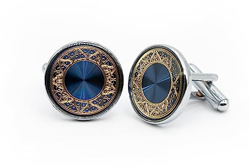 Ruyosn - Boutons de manchette pour homme pour chemise pour mariage et fête d'affaires - M - Acier inoxydable - Sans pierre