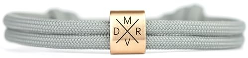 KOMIMAR Gravur Armband HUA MUA Initiale - Initialenarmband - viele Farben - Surferarmband mit Gravur - Pärchenarmband - Armband graviert