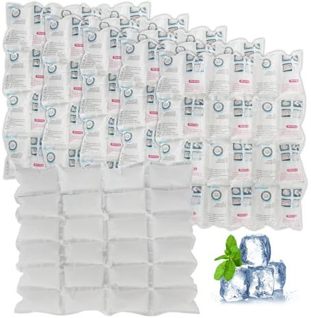 Versand von Kühlakkus, Trockeneis für den Versand von Tiefkühlkost, flexible Kühlakkublätter für Kühlboxen, langlebige Gefrierakkus 14'' x 13'' 144 Zellen