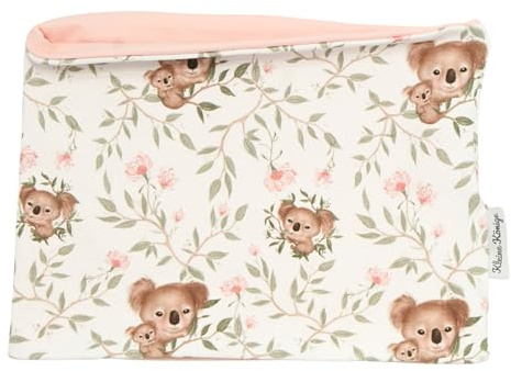 Kleine Könige Loop Schal Kinder Mädchen bis 10 Jahre · Modell Bambus Sweet Koala weiß, altrosa · Ökotex 100 zertifiziert · Made in Germany