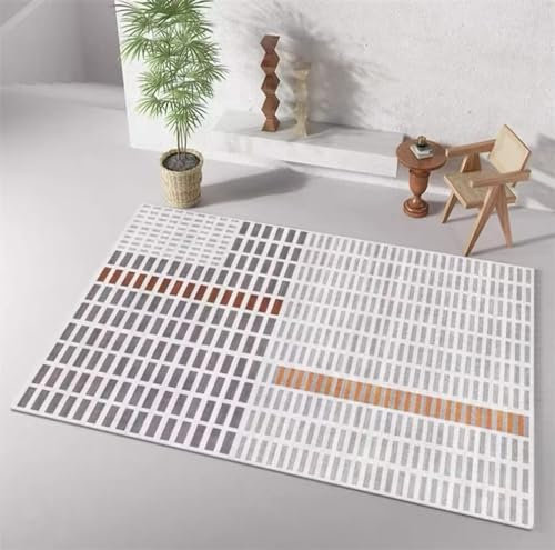 QGYFRE Großer Teppich Wohnzimmer Teppichs Schlafzimmer 300x400CM Zimmer Teppichen grau Moderner, waschbarer mit geometrischem Muster