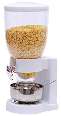 ZXXHNNAIHG Dispensadores de Alimentos Cereales Plástico Alimentos Secos Dispensador de Cereales Doble Recipiente hermético al Aire Fresco -