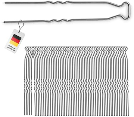 blizz-z U-Drahthering - L: 200 mm, Stärke: 3,0 mm - 1 Pack - 250 Stück | Erdanker, Erdnägel mit Wellenprofil zur Befestigung von feinmaschigen Geotextilien - aus unverzinktem Stahl - Made in Germany