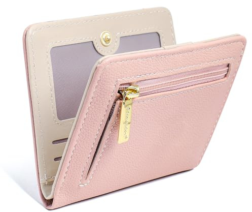 Pomelo Best Damen Geldbeutel Klein mit RFID-Schutz, Mini Portemonnaie aus Weichem PU-Leder, Stylisches Design mit Druck, leicht & praktisch für Alltag und Reise