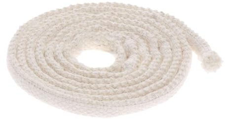 NKlaus Runddocht Baumwolle 4, 5mm Ø 10m naturweißer Öllampen, 1 Stück | Durchmesser: 4,5mm; 4,5 mm; 10 m