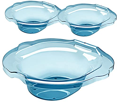 SOPOTUTU Sitzbad Becken Teiliges Blauem Pet Material mit Aufhängehaken Ergonomisch Geneigtes Design für Bequemen Sitz Hygienisch Platzsparend Geeignet für Toilettenpostpartum Pflege und