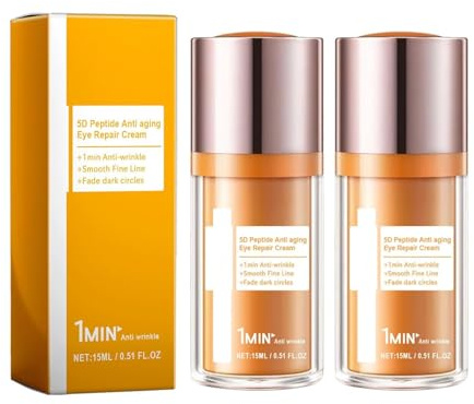 Crema hidratante reafirmante y antiarrugas, crema antiarrugas 5D para el contorno de ojos, gel reafirmante con péptidos para el contorno de ojos, para hombres y mujeres