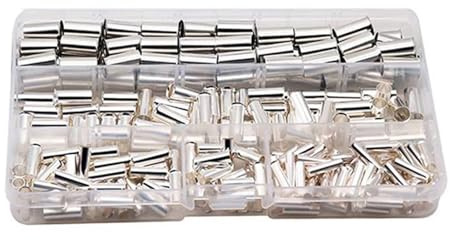 240PCS Wire Copper Crimp Fitting Ferrules,AWG 4,6,8,10 Non Insulated Cable Housing Ferrule Pin Cord End Terminal Kit