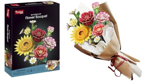 EXPLORA - Bouquet De Fleurs - Puzzles 3D - 540504-285 pièces - sans Colle Ni Ciseaux - Educatif - Jeu de Construction - Cadeau Enfant - Maquette - Educatif et Ludique - À Partir de 8 Ans
