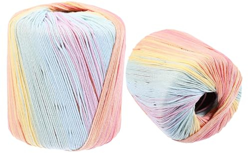 Alipis 2 Cordoncino Cotone per DIY Filo Intrecciato Morbido per Uncinetto e Lavori Manuali Adatto Borse e Accessori Artigianali