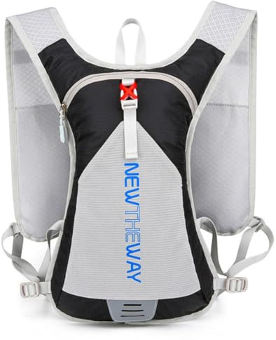 NbgrvB 10L Wanderrucksack für Outdoor Camping & Radfahren Reflektierender Sicherheitsstreifen Wasserabweisendes Nylon Kompatibel mit Wassersack 25x8x40cm Schwarz