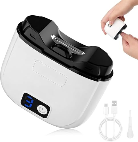Electric Nail Clippers, 3 Speeds Electric Nail Trimmer with LED Light | Automatic Nail Clippers for Toenails Fingernail, Rechargeable Fingernail Cutter File for Seniors Thick Toenails, Adults