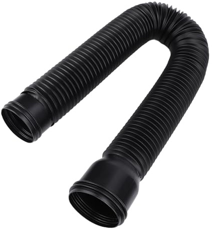 Cocoarm Flexible Downspout Extension, Retractable, Thickened PE Drain Hose, Splash Guard, for Gutter Water Diversion (Black)