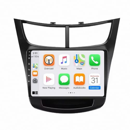 Autoradio Android per Chevrolet Sail Aveo 2015-2024 Ips Touchscreen, Auto Stereo Radio con Bluetooth/Gps/Controllo Vocale/Mirror Link/Aux, Navigazione Android, 4 Nucleo 2G+32G