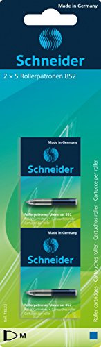 Schneider Rollerpatrone Universal 852 (löschbar, für Patronenroller Breeze, Base Senso/Ball und ID Duo) 4 x 5 Stück Tinte: königsblau