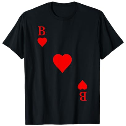 Spielkarte Herz Bube Herzbube Fasching Karneval Kostüm Paare T-Shirt