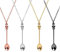 YuZhou 4 Pcs Spoon Necklace Set Mini Charms Ket Necklace Small Spoon Tiny Little Scoop Teaspoon Metal Crown Pendant Long Chain Home Supplies for Women Girl Jewellery Party Gift