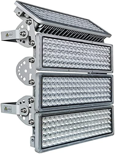 POWFUL LED Strahler 400W LED Flutlicht 40000LM Flutlichter 3000K Strahler Außen IP67 Wasserfest 4 Flutlichtstrahler mit einstellbarem Winkel geeignet für Stadion Hinterhöfe