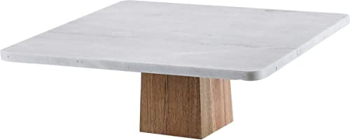 plateau de gâteau en marbre plateau plateau de gâteau 100% carré de marbre naturel - Grand