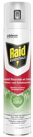 Raid Essentials - Détecteur et pièges pour punaises de lit – Pour l'intérieur - Sans insecticides – Répulsif fourmis et cafards 300 ml
