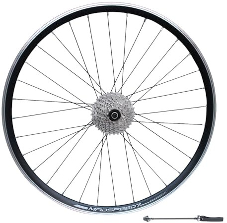 QR 700c (ETRTO 622x15) Road Racing Bike REAR Wheel + 9 Speed Cassette (11-32t) - Sealed Bearing Hub (Very Smooth hub) - Clincher - Lightweight - 32x Black Spokes - Suitable for rim brakes only
