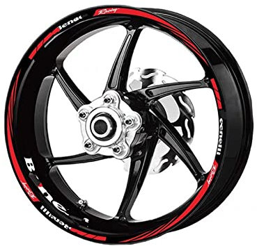 ROANNY Felgenband Motorrad 17 Zoll Radnabe Aufkleber Logo Felge Reflektierender Aufkleber Für Benelli Huanglong 250 500 502C TNT600 752S (Color : 1 UK)