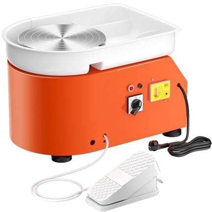 Macchina for tornio elettrico senza spazzole da 350 W 25 cm for strumento for modellare ceica con pedale elettrico amatoriale for studenti Ampiamente Usato (Color : Rot, Size : X)