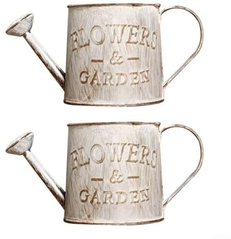 pour Arrosoir en Fer Robuste de 9 x 8,5 cm - Décoration de Jardin - Arrosoir Vintage - Pots de Fleurs de Style Vintage - Décoration de Jardin (2 Lots de l'ancien)