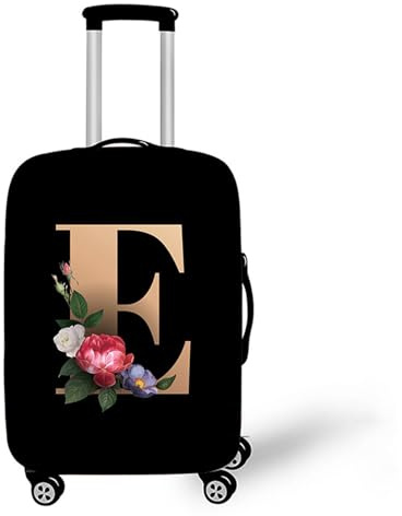 Muiuou Elastisch Reise Kofferhülle Kofferschutzhülle, Anfangsbuchstabe Gedruckt Design Koffer Schutzhülle mit Reißverschluss Waschbar Gepäck Cover Kofferschutz-Bezug (XL (30-32 Zoll),E)